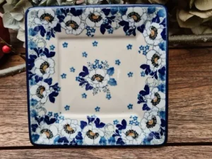 Teller / Platte 15x15 cm, Lady^Bunzlauer Keramik Hot