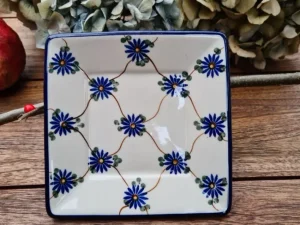 Teller / Platte 15x15 cm, Tradition 8, BSN m-107^Bunzlauer Keramik Fashion