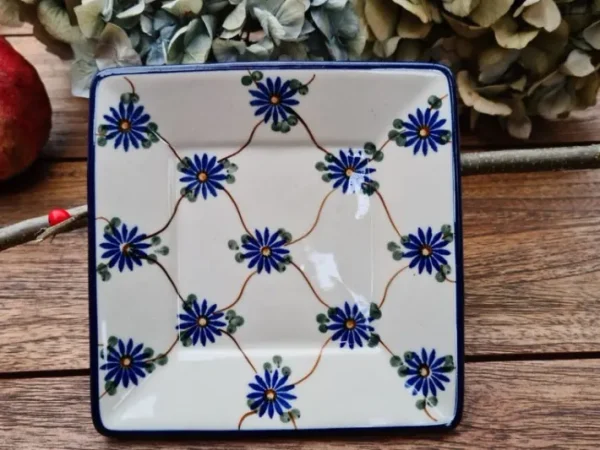 Teller / Platte 15x15 cm, Tradition 8, BSN m-107^Bunzlauer Keramik Fashion