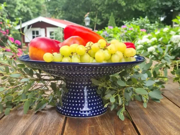 Tortenplatte auf Fuß, Ø 29 cm,13 cm, Unikat 22^Bunzlauer Keramik Best