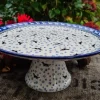 Tortenplatte auf Fuß, Ø 29cm, 13cm, Dackel^Bunzlauer Keramik New