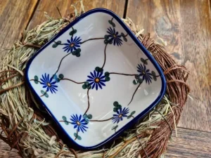 Viereckschale, 9,5 x 9,5 cm, Höhe 4,5 cm, Tradition 8, BSN 1947^Bunzlauer Keramik Online