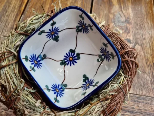 Viereckschale, 9,5 x 9,5 cm, Höhe 4,5 cm, Tradition 8, BSN 1947^Bunzlauer Keramik Online
