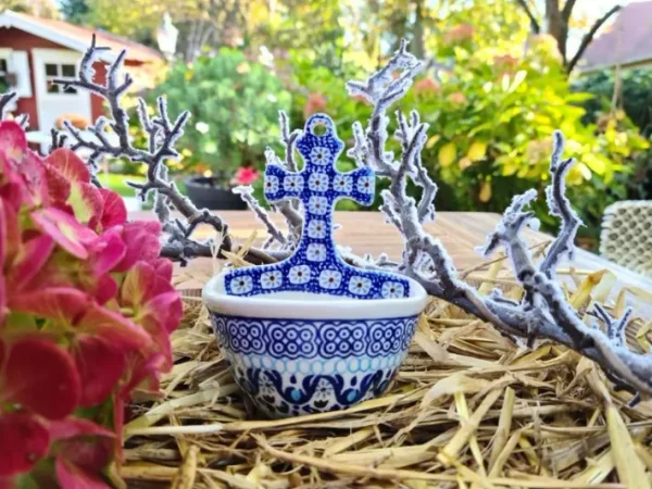 Weihwasserbecken, Höhe 14 cm, Marrakesch, Bunzlauer Geschirr^Bunzlauer Keramik Hot