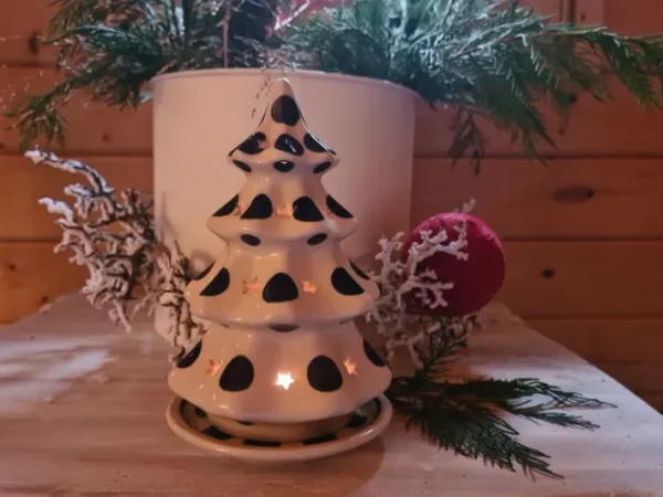 Windlicht Weihnachtsbaum, Tradition 28, BSN m-557^Bunzlauer Keramik New