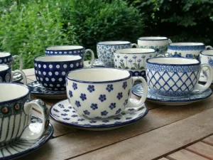 12x Maxi Tasse + Unterteller,375ml, Trad.1-12, BSN y-052^Bunzlauer Keramik Outlet