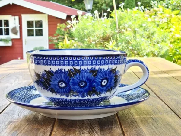 XXL Einzelstück! Tasse mit Untertasse, 4 l Vol., Unikat 2 - BSN 6430^Bunzlauer Keramik Outlet