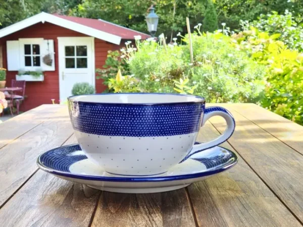 XXL Einzelstück! Tasse mit Untertasse, 4 l Vol., Unikat 18 - BSN 6428^Bunzlauer Keramik Fashion