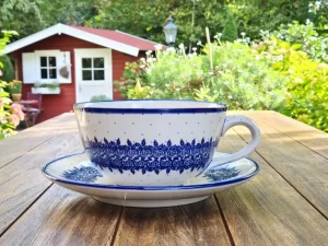 XXL Einzelstück! Tasse mit Untertasse, 4 l Vol., Unikat 10 - BSN 6156^Bunzlauer Keramik New