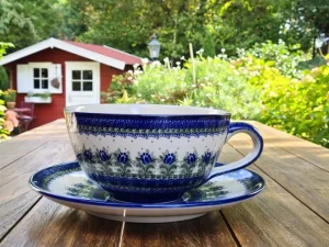 XXL Einzelstück! Tasse mit Untertasse, 4 l Vol., Unikat 7 - BSN 6157^Bunzlauer Keramik Online