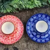 Yin und Yang, 2er Set Eierbecherteller^Bunzlauer Keramik Hot