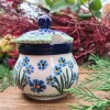Zuckerdose, Vol. 100ml, 9 cm, Forget me not, BSN A-1449^Bunzlauer Keramik Online