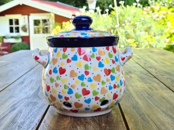 Zwiebeltopf, 3500 ml, 23 x 22 cm, Liebe^Bunzlauer Keramik Fashion